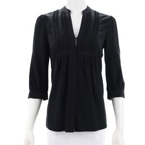 JOIE BLACK SILK BLOUSE SIZE X-SMALL